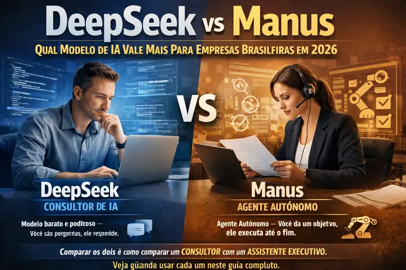 DeepSeek vs Manus comparativo modelos IA 2026 para empresas brasileiras