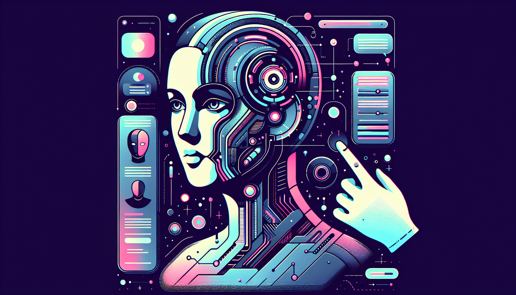 Dewy Chat: Chat with unique AI characters and explore or create your own worlds. — ilustração gerada por IA